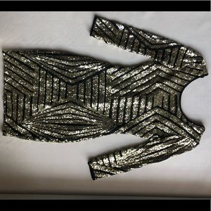 Sequenced lined tight dress